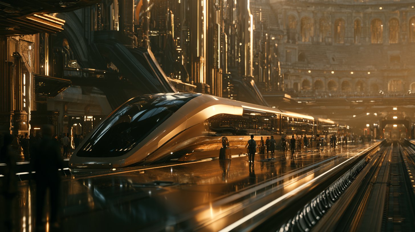 Maglev arrival concourse at New Rome